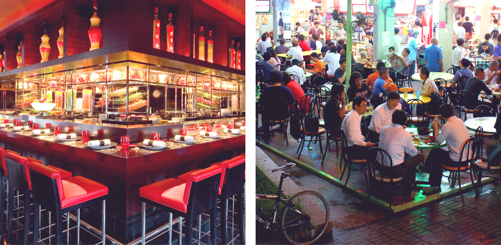 The food scene in Singapore is one of extremes.